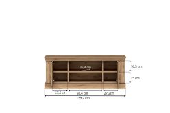 Stylowa szafka telewizyjna kraft złoty 142cm ATLANTA 7